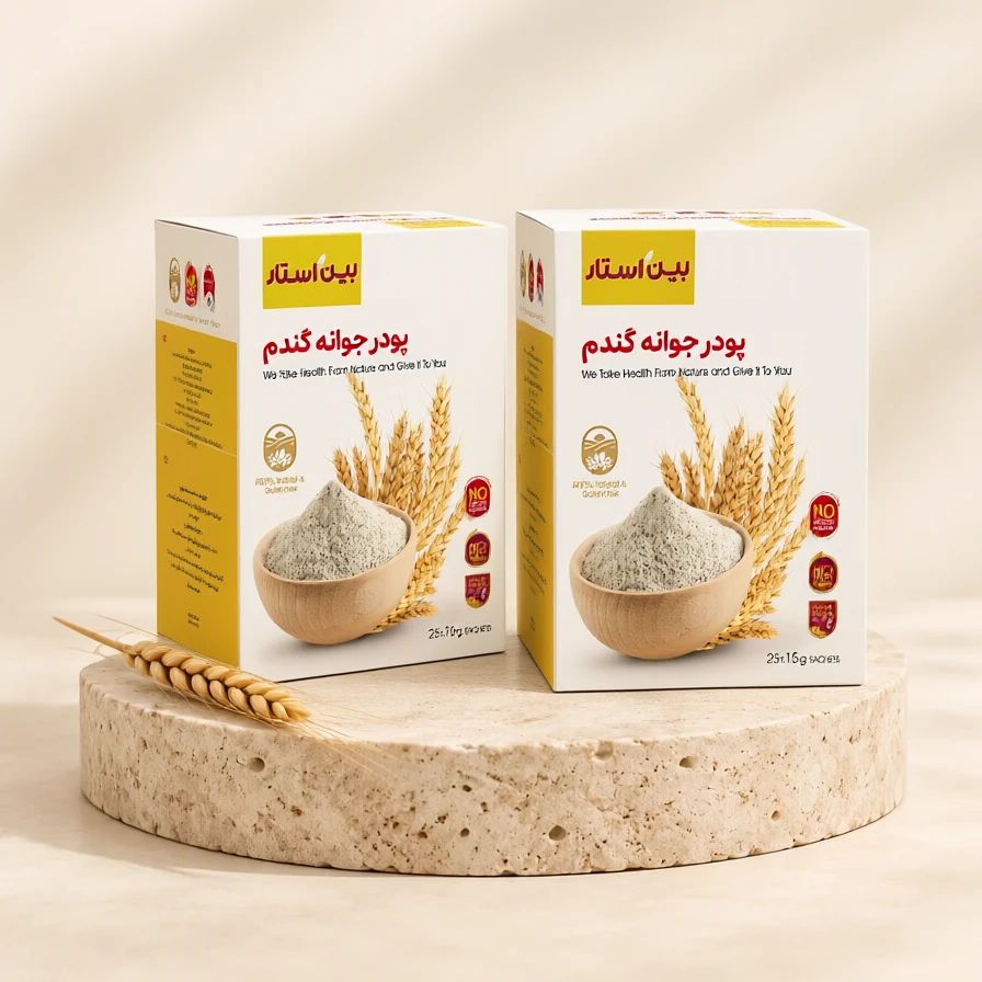 پودر جوانه گندم بین استار 50 ساشه ای
